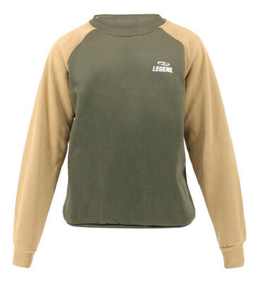 Trui/sweater dames/heren groen fleece fitness en hardlopen