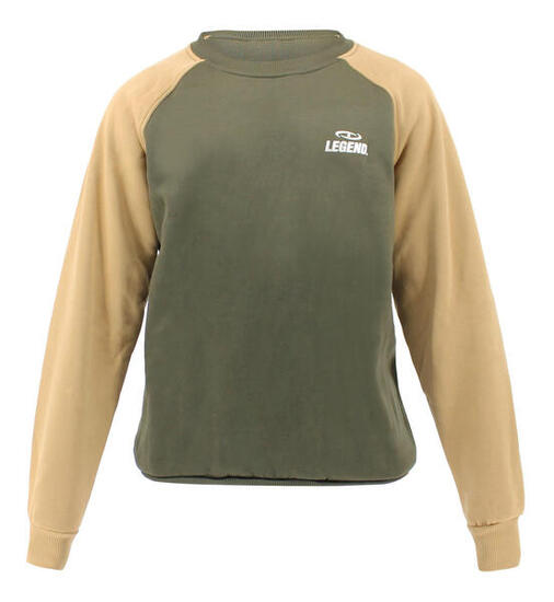 Trui/sweater dames/heren Groen Fleece Fitness en Hardlopen