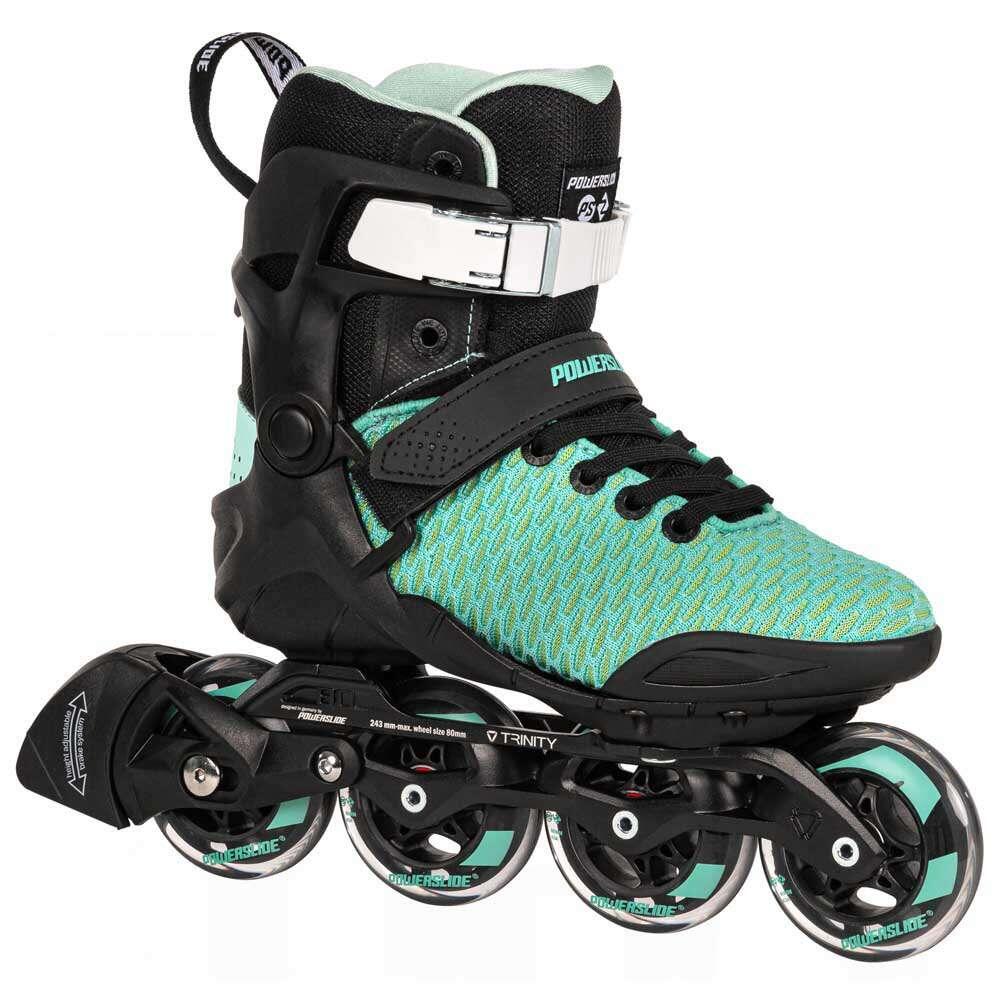 Powerslide - Roller Freeskate Femme Powerslide Phuzion Xenon 80 - Rollers En Ligne - Bleu|vert - 38 - Decathlon