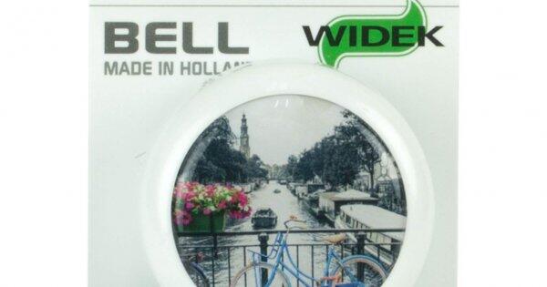 Videk appelez le vélo blanc sur le pont à Gracht sur la carte 2/4