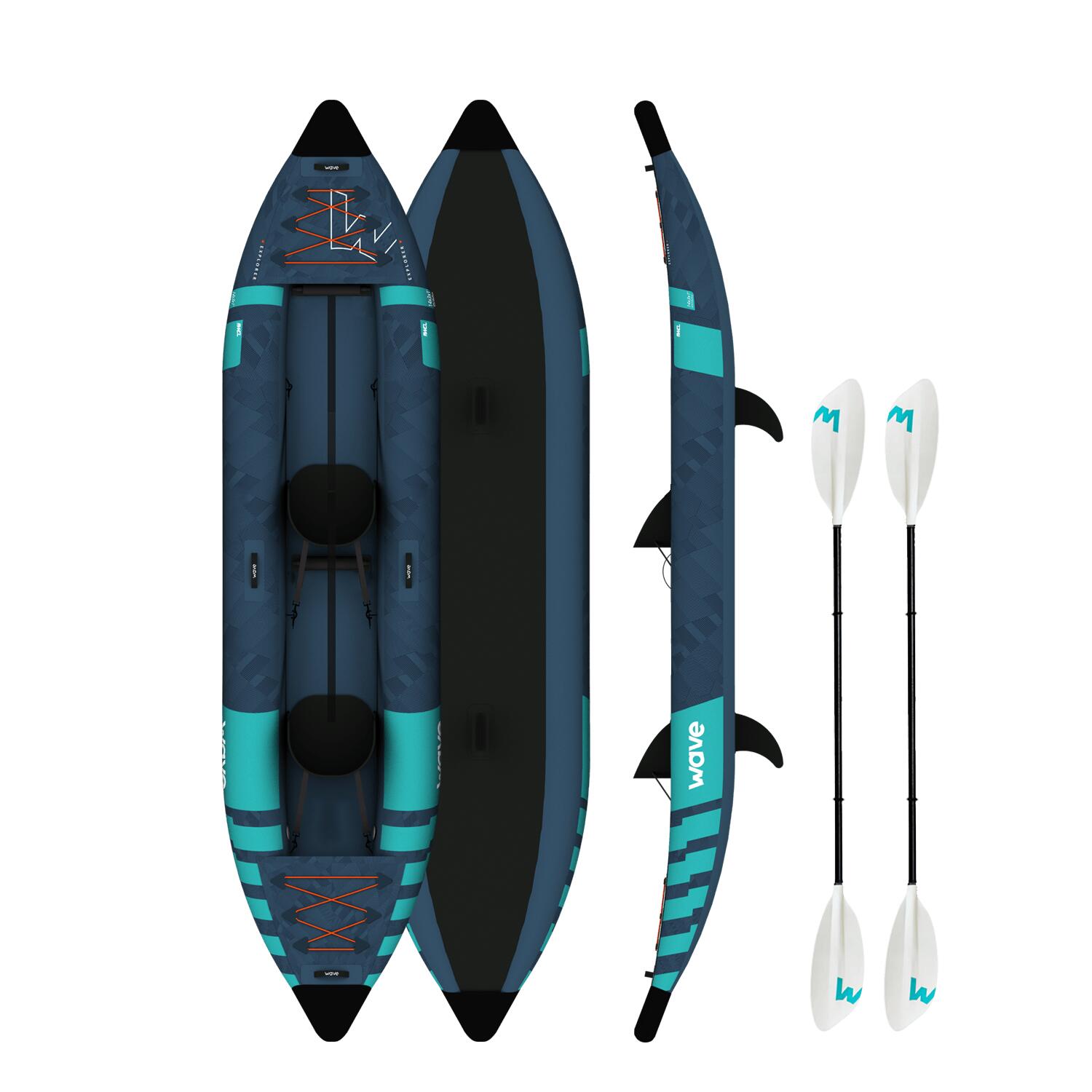 WAVE SPAS Explorer PU Stitch 2 Person Kayak | 2 Seater Package