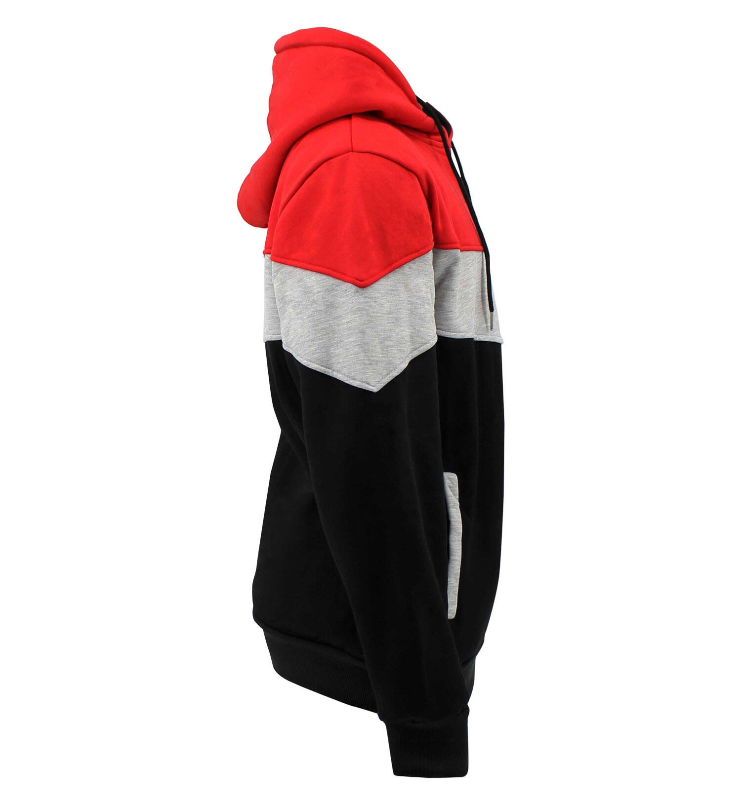 Hoodie Legend tricolore dames/heren Rood fleece Fitness en Hardlopen 2/5