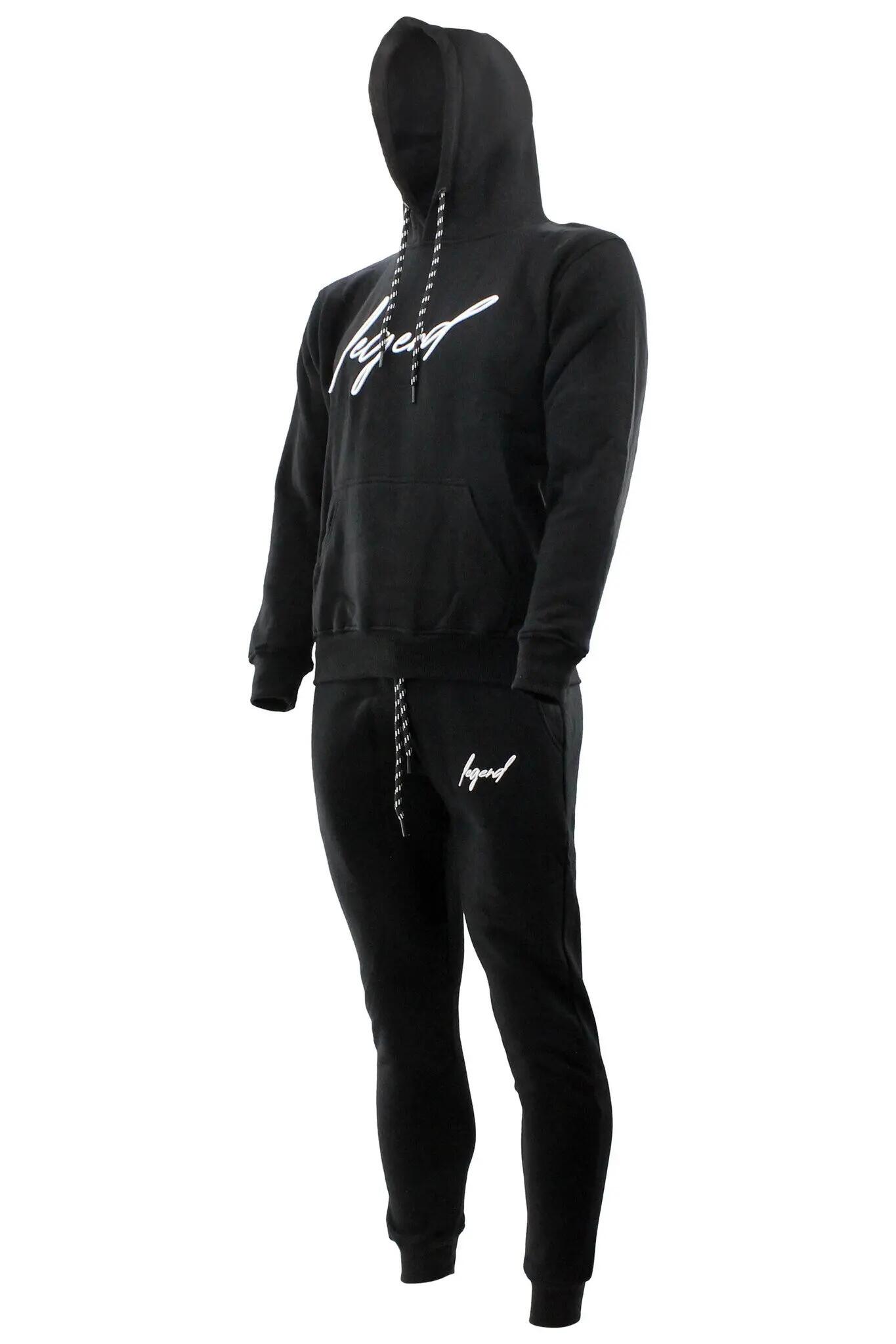 Joggingpak Hoodie Heren/Dames signature Milano zwart Fitness en Hardlopen 4/5