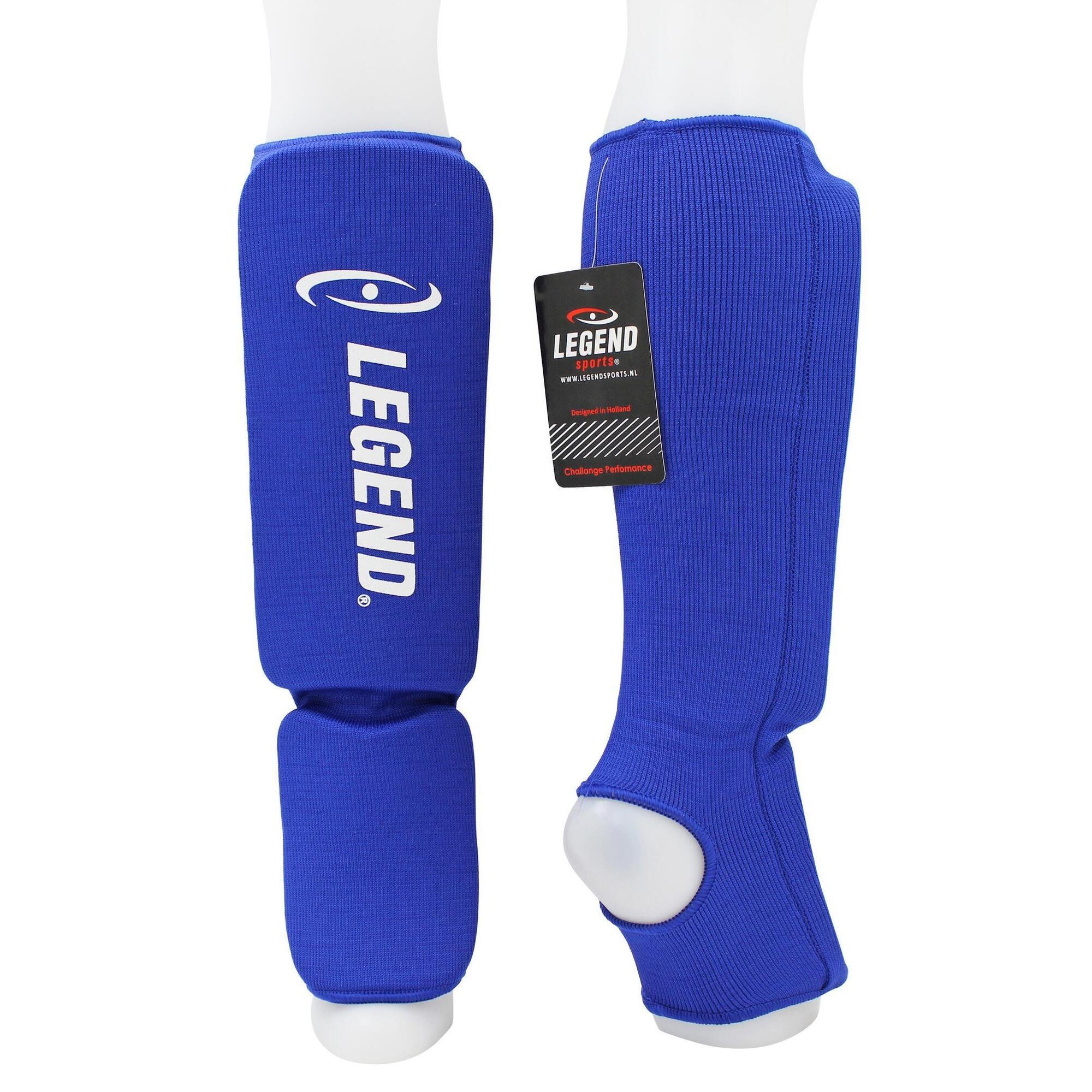 Legend Sports - Protège-tibias Legend Easy Enfants/adultes Bleu Élastique - Protège-tibia - Bleu - 36 Xs - Decathlon