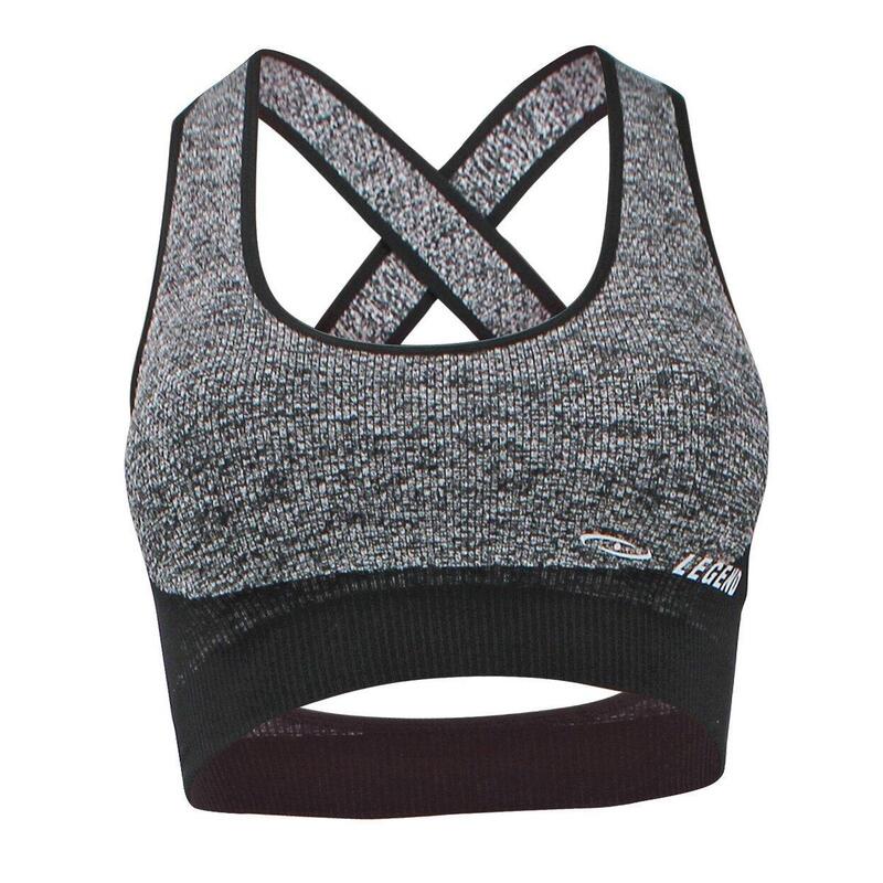 Brassière de sport Crossback gris/noir