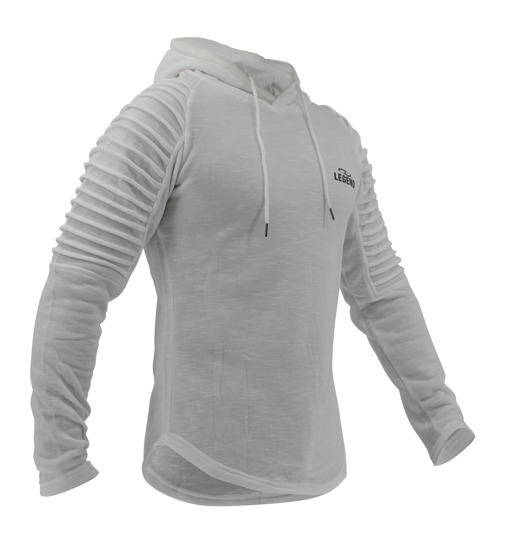 Sweat à Capuche Côtelé Blanc 5/5