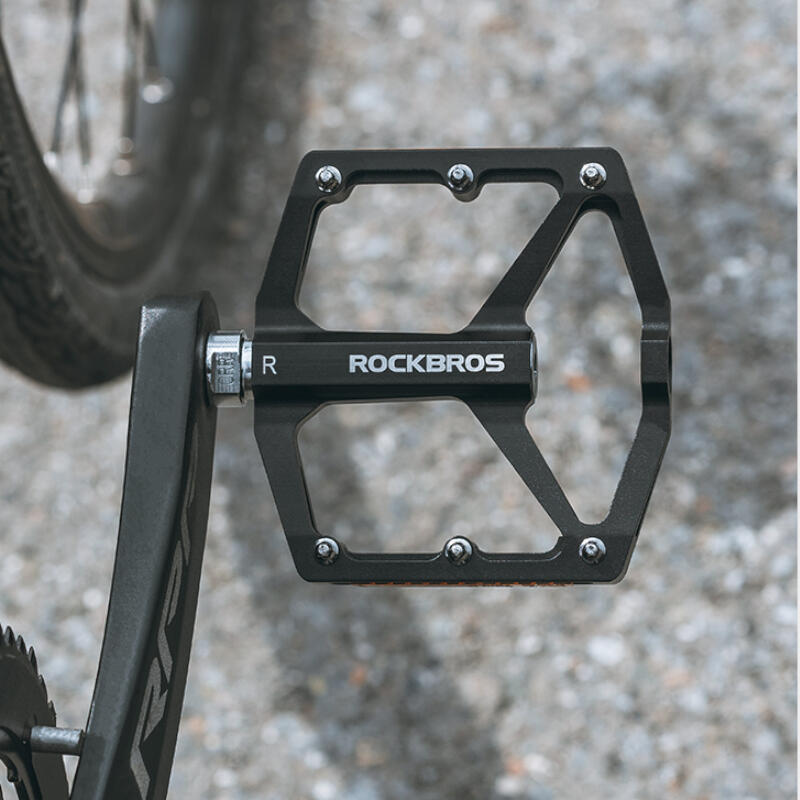 Pedały rowerowe platformowe Rockbros K371BK aluminiowe 4/6
