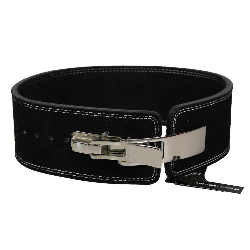 PowerLifting Belt Lever Heren/Dames Zwart Leer