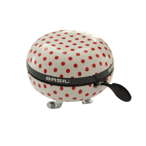 Dzwonek Rowerowy Polkadot 80 Mm - Biały / Czerwony