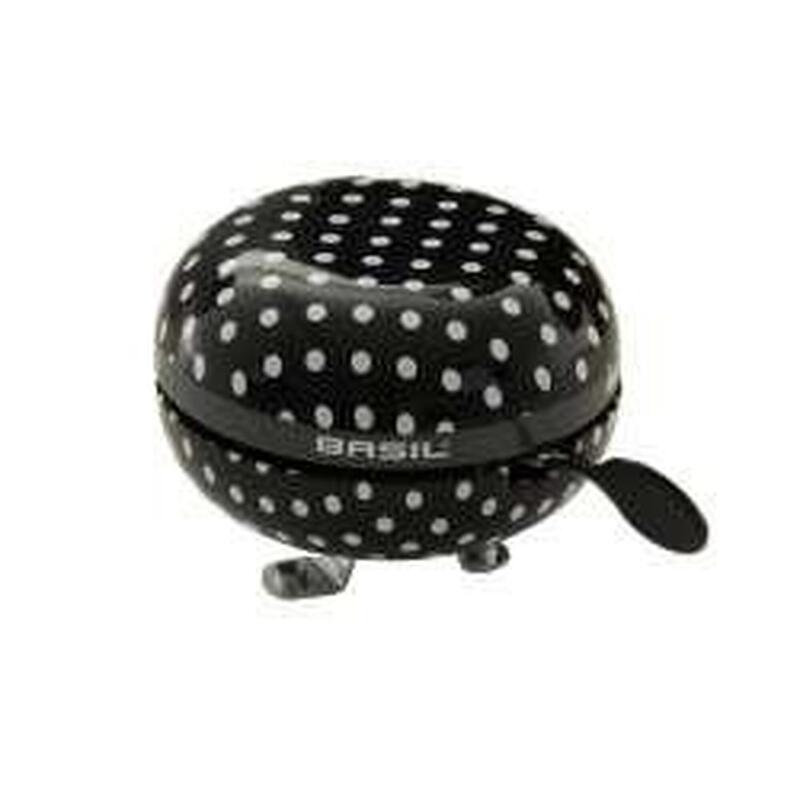 Fietsbel Polkadot 80Mm - Zwart / Wit