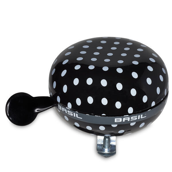 Fietsbel Polkadot 80Mm - Zwart / Wit