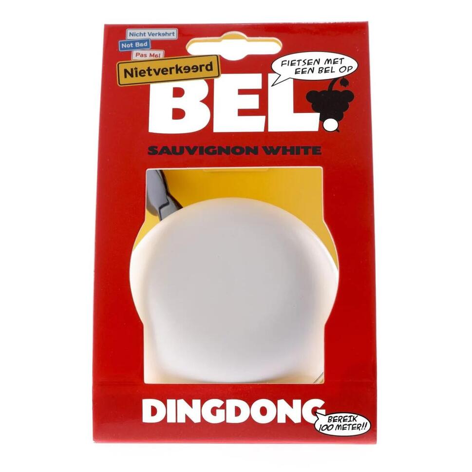 Dzwonek Rowerowy Ding Dong Sauvignon White 80 Mm - Biały Matowy