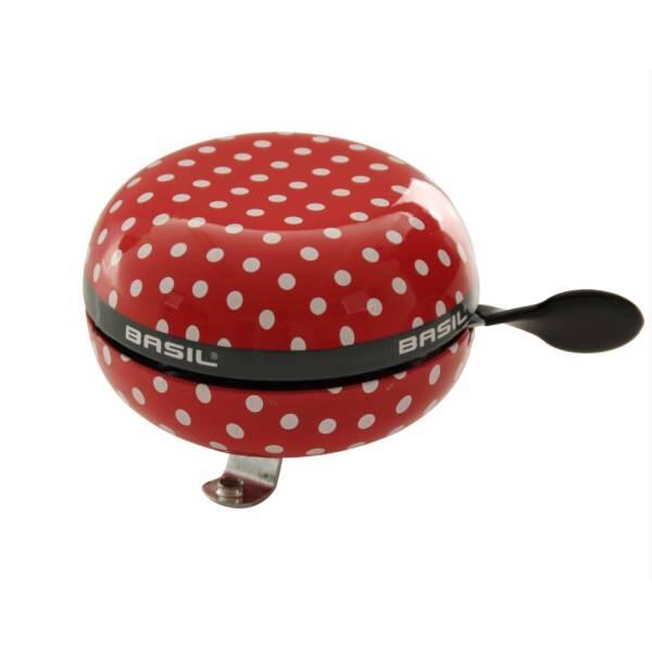 Basil Polkadot - Bicycle Bell - 80 mm - Rouge blanc 2/3
