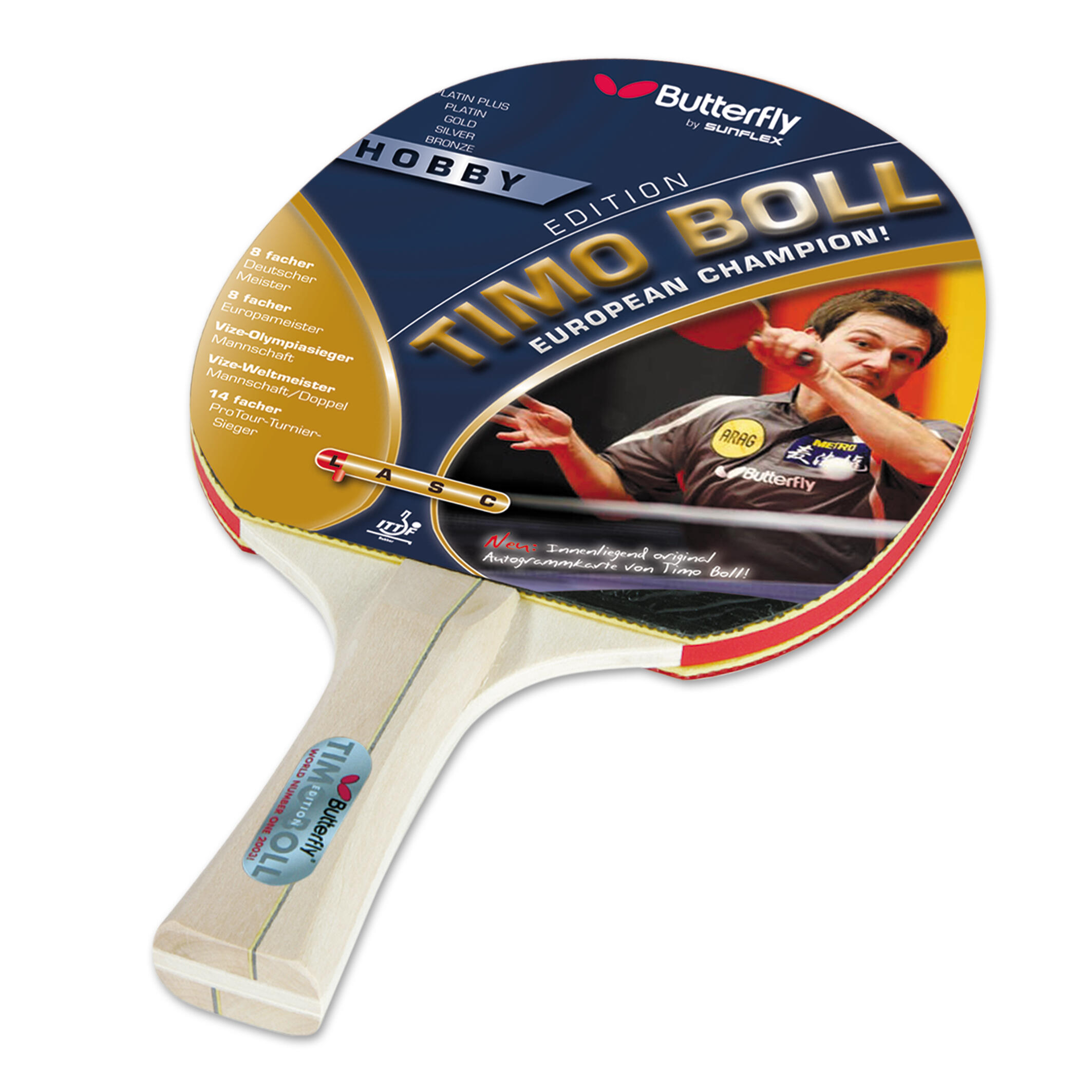 BUTTERFLY Raqueta de Ping Pong Butterfly HOBBY - 3 ESTRELLAS