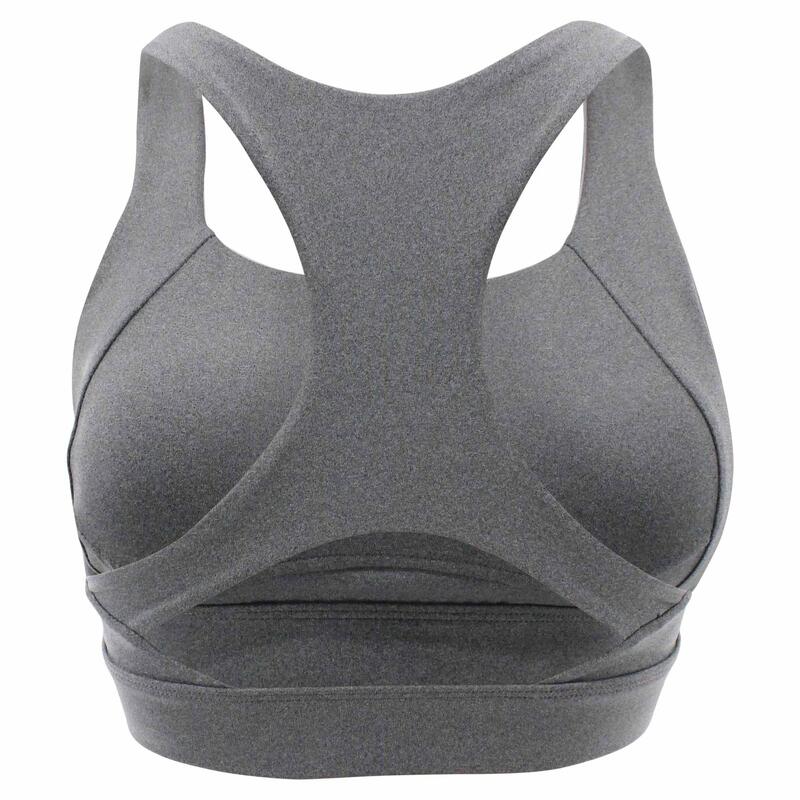 Brassière Sport Trendy Racerback Gris