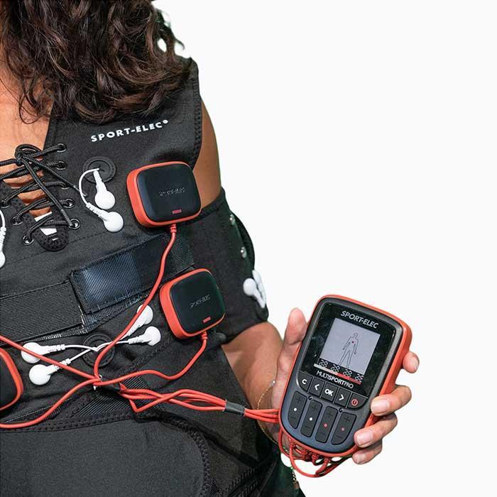 COLETE DE ELECTROESTIMULAÇÃO MUSCULAR COMPATÍVEL COM COMPEX, CEFAR, SPORT-ELEC