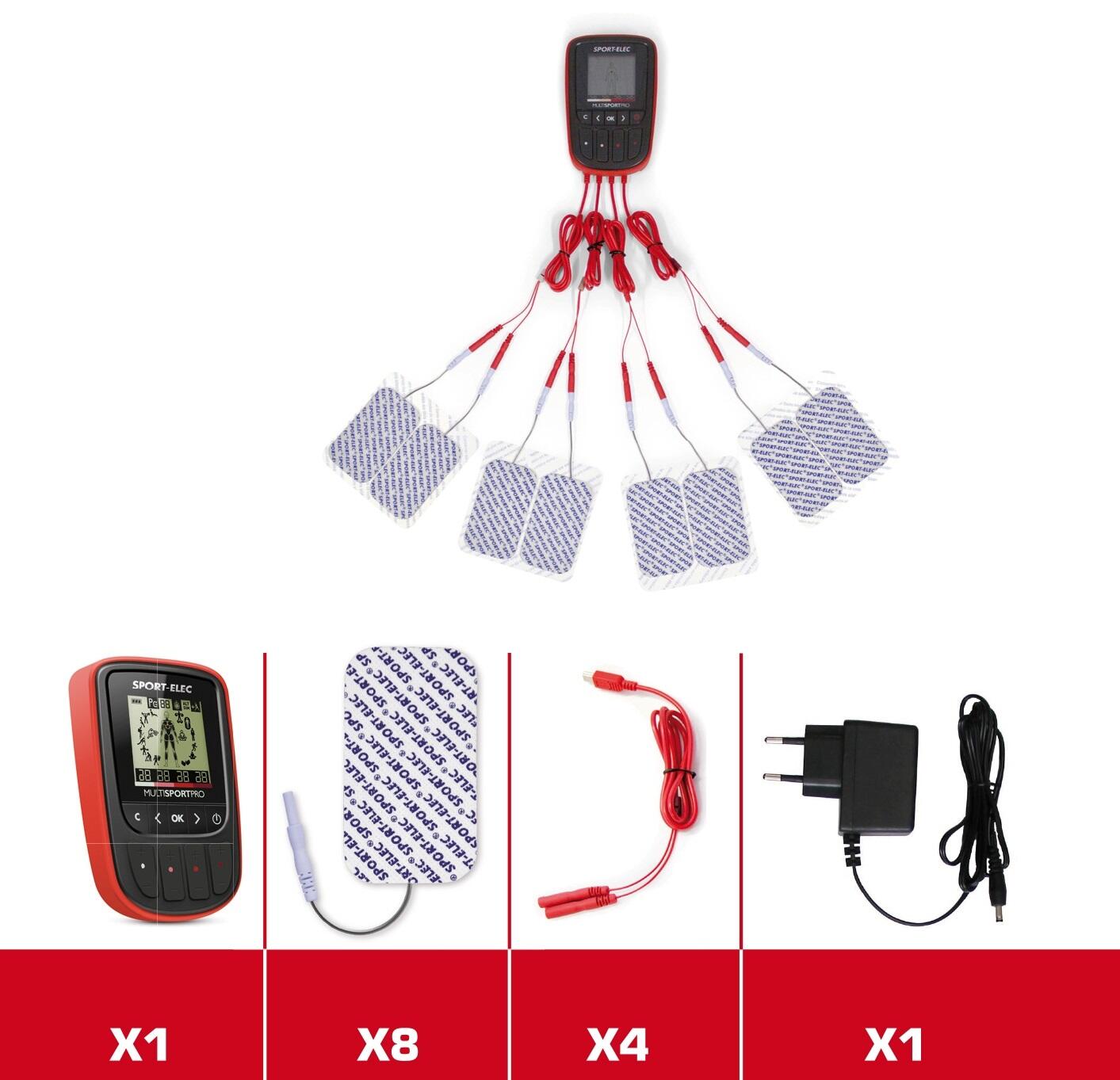 Câbles pour l'Electrostimulateur musculaire Sport-elec Multisport Pro Precision + 8 electrodes