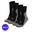 Xtreme - Chaussettes de sport mi-hautes - Unisexe - Paquet de 4 - Noir -