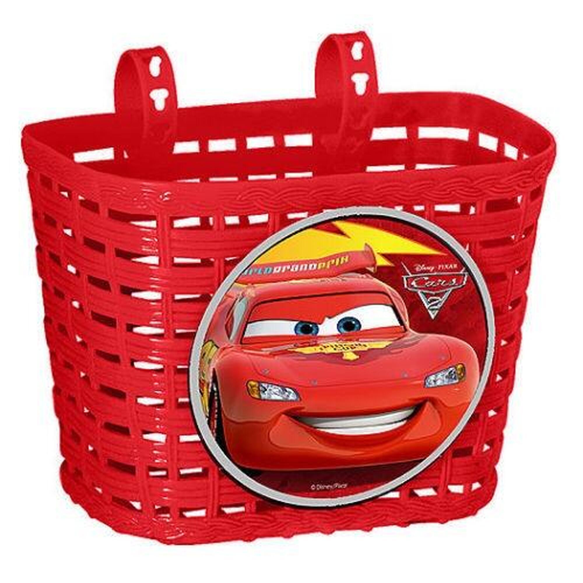 Disney Cars cesto de bicicleta vermelho 4 litros