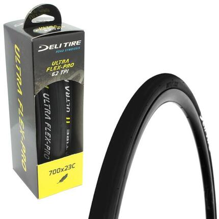 Pneu 700 x 23c Deli route noir tringle souple