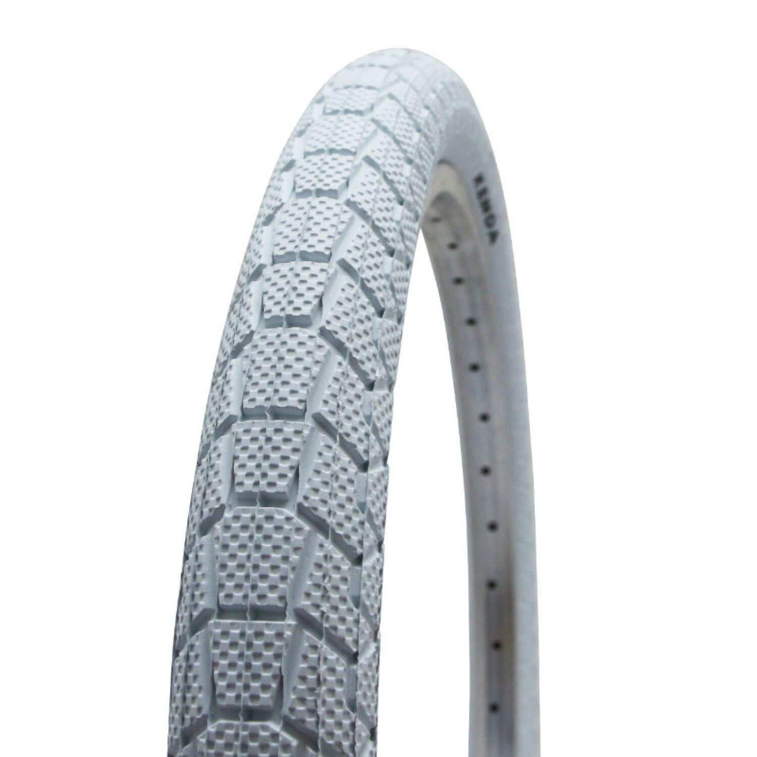 Pneu bmx 20 x 1.95 kenda slick blanc tr (50-406) 1/2