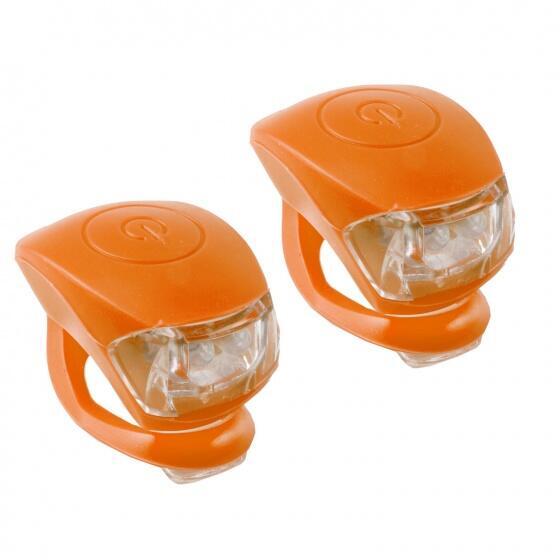 M-Wave Kit d'éclairage LED Orange 2 pièces
