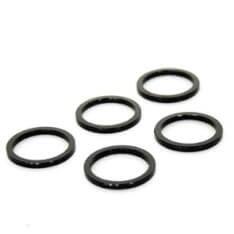 Set van 5 zwarte balhoofd vulringen 1.1/8" met 3mm spacer