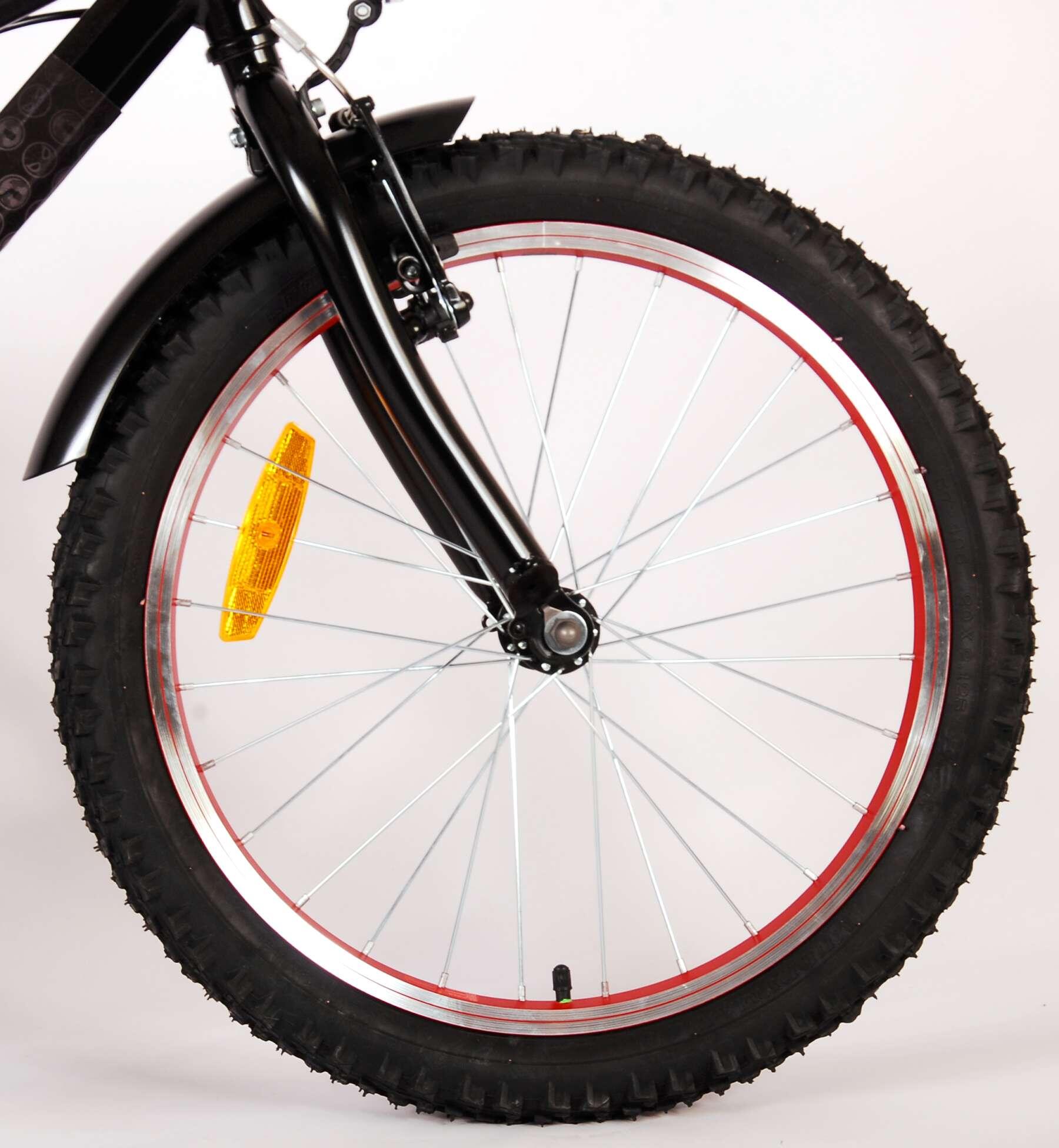 Spider-Man Kinderfiets 20 inch - Mat Zwart met 2 Handremmen 5/7