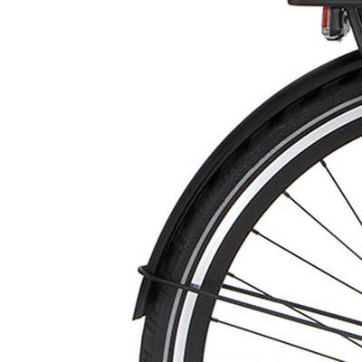 Cortina achterspatbord 28 inch speed jet black matt