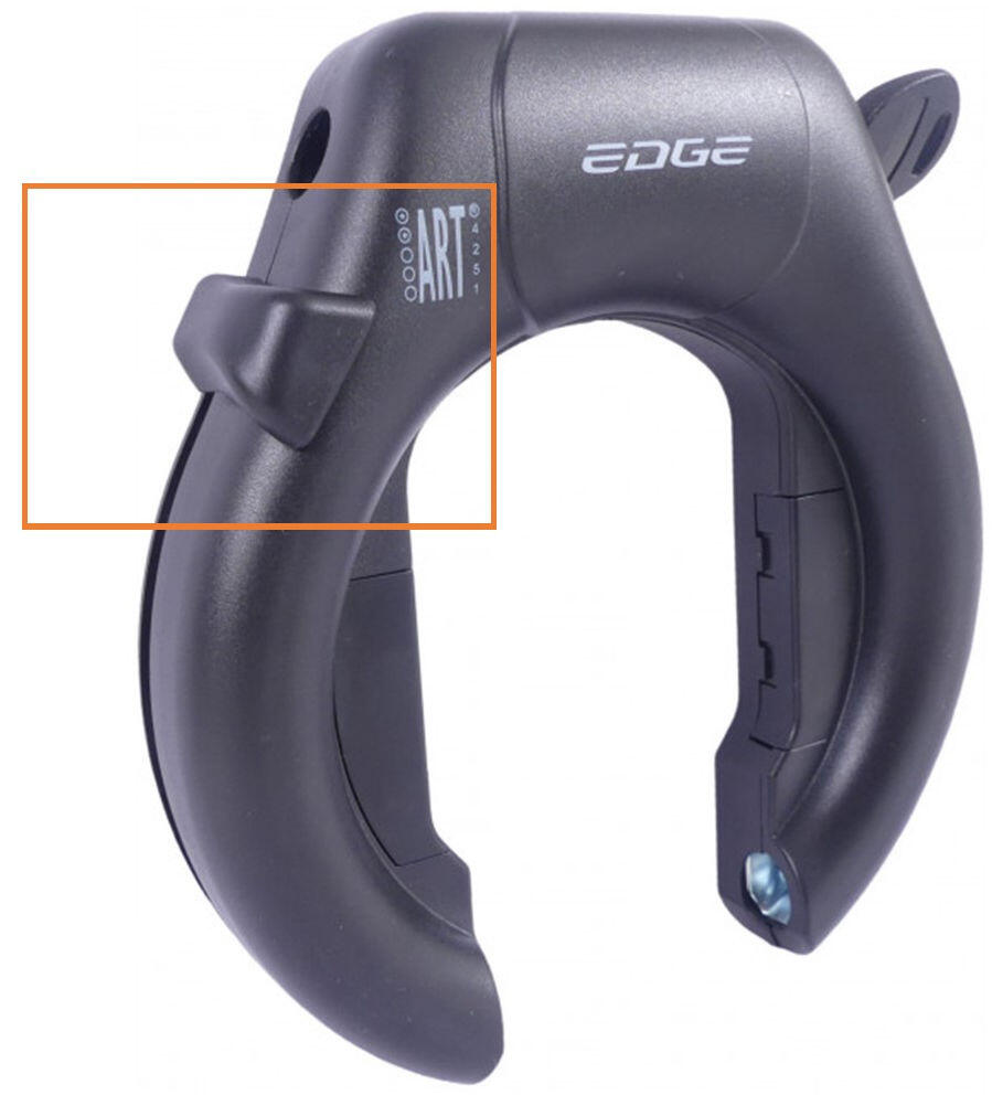EDGE Slotknop Edge Marmo ringslot - zwart