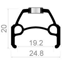 Rodi Roue avant 28 pouces / 622x19 Skorpion 36 trous + QR argent