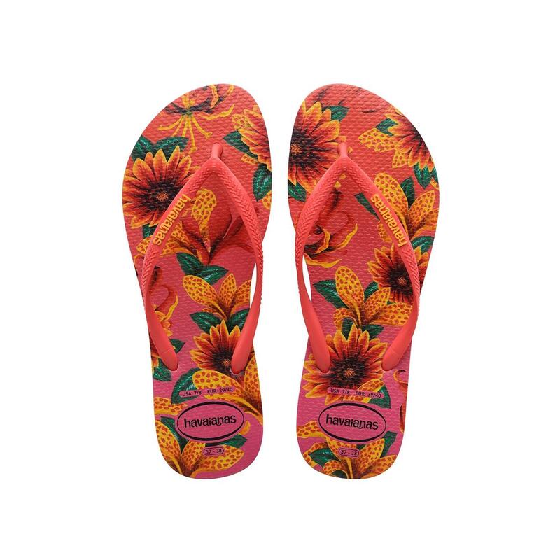 HAVAIANAS - WOMEN SLIM FLORAL PINK PORCELAIN