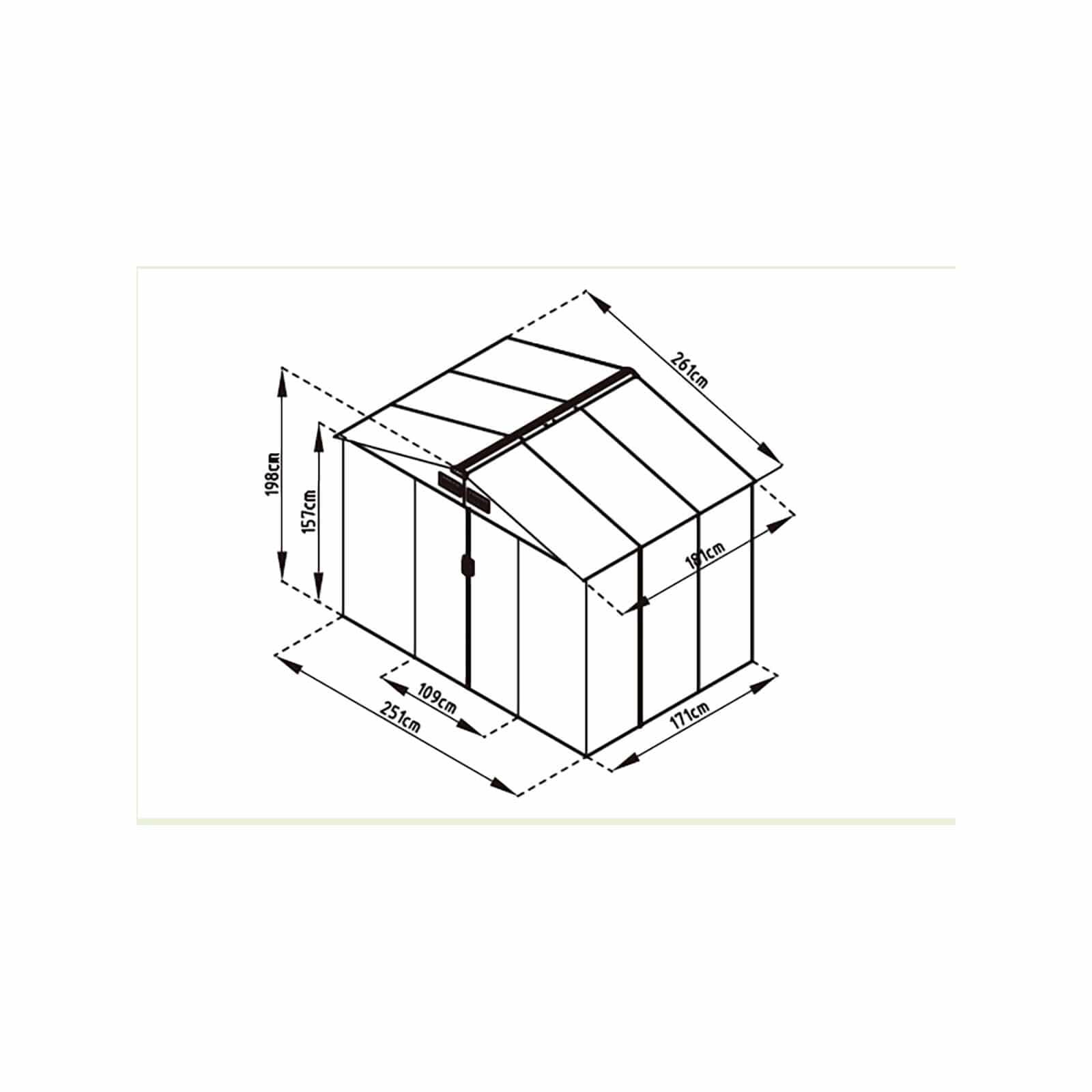 Caseta Metálica Gardiun Cambridge 4,72 m² 181x261x198 cm 4/5