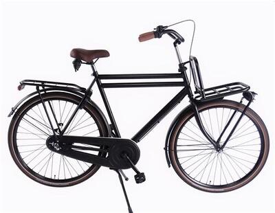 Aldo 28 inch cargo fiets 3 versnellingen 57 cm mat zwart