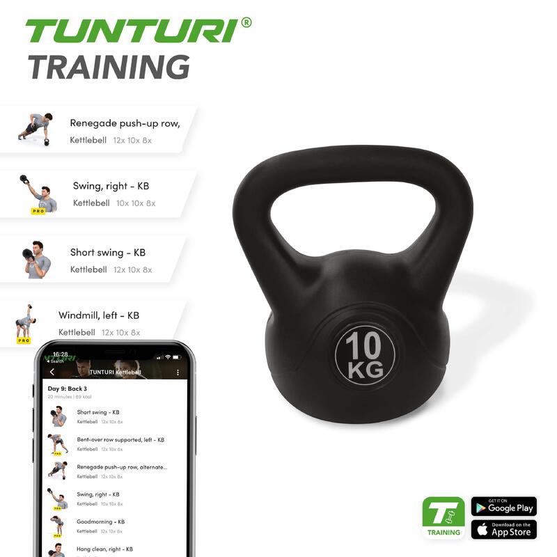 Tunturi PE Kettlebell 10 kg Schwarz