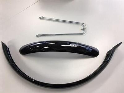 Set van 20 inch spatborden in zwart pvc voor fietsen