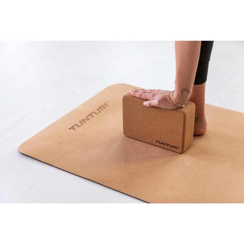 Yoga Blok - Yogablok - Kurk - L 23 x B 15 x H 7,5 cm