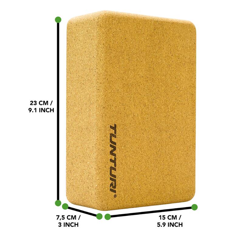 Tunturi Cork Yoga Block Bloc Eco Friendly