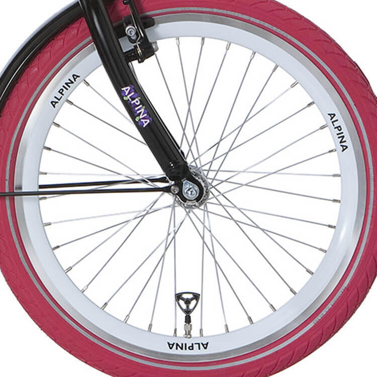 Roue avant Alpina 22 J19DB blanc zinc spk