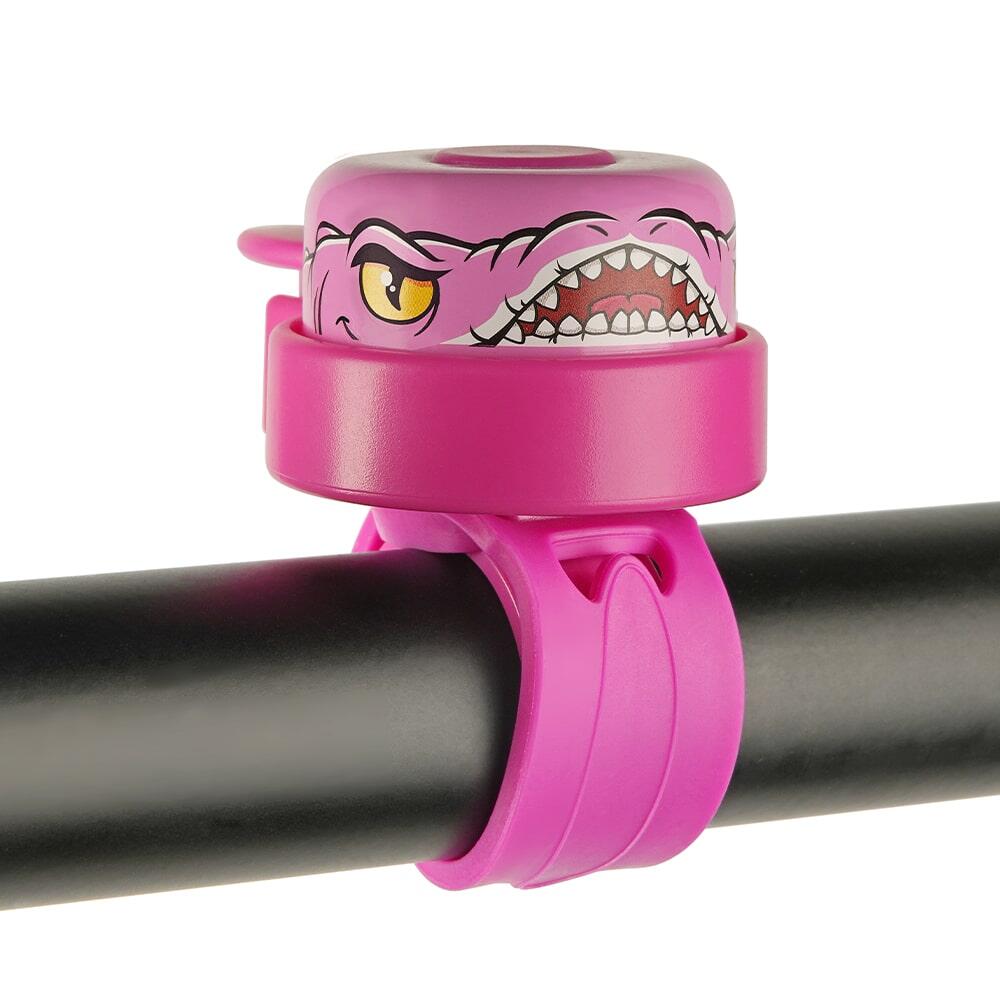 CRAZY SAFETY Fietsbel Kids | Roze Draak | Crazy Safety | Kleurrijk & Makkelijk