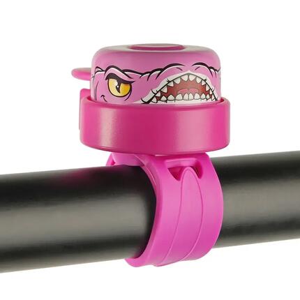Kinder Fahrradklingel | Drache Pink | Crazy Safety | Benutzerfreundlich