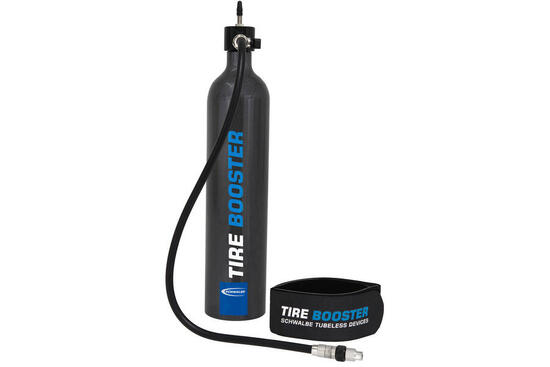 Schwalbe - tire booster tubeless fietspomp inclusief montage riem