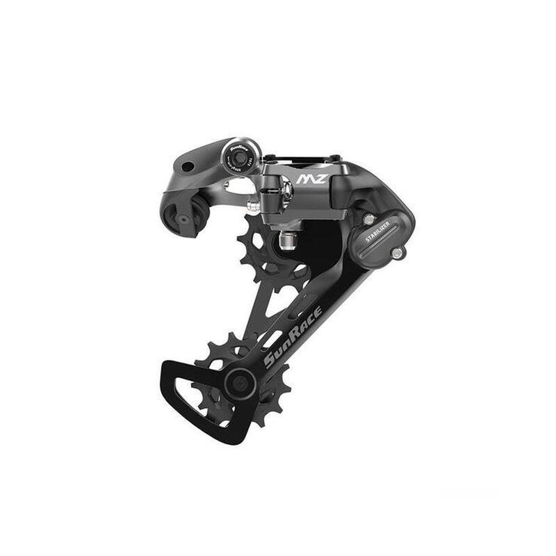 SunRace Achterderailleur 12V medium kooi direct zwart