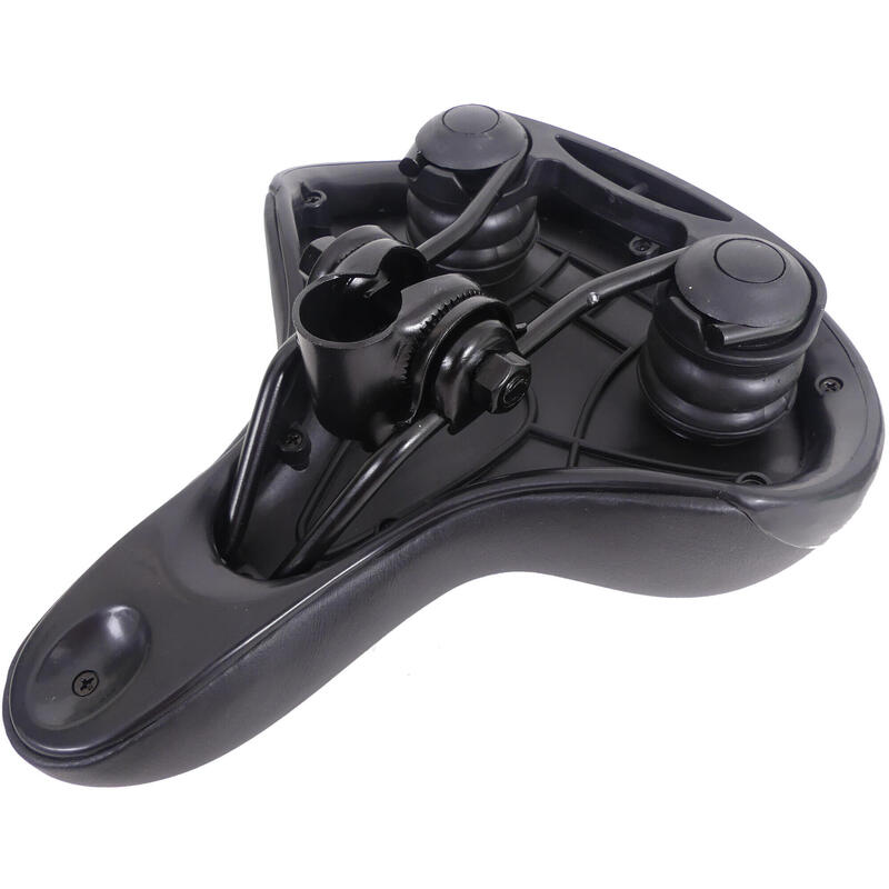 Selle de vélo City Soft avec sangle de selle - noir