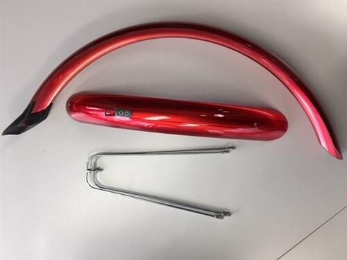 Zestaw błotników Eurofender 20 cali PVC 58 mm czerwony
