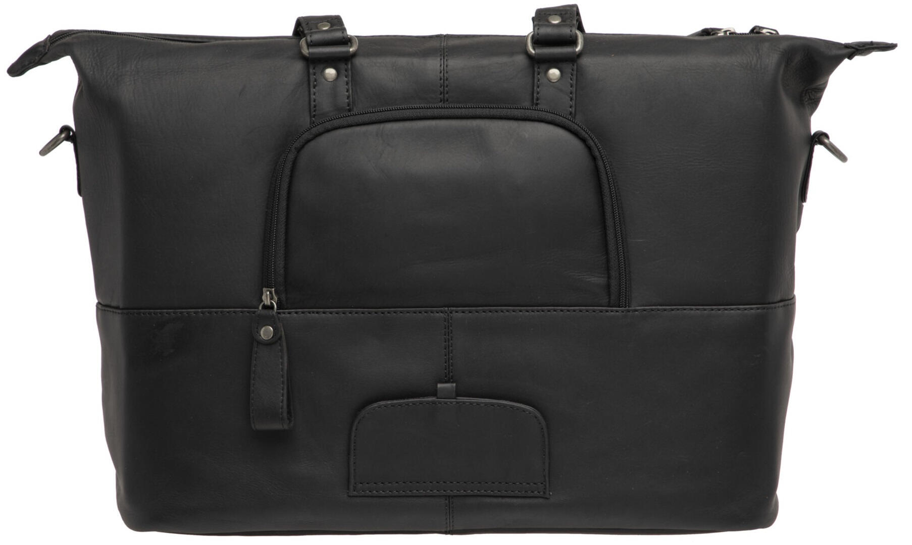 Newlooxs Verla Borsa da Bici in Pelle Nera 21 L con Porta Laptop. 3/7