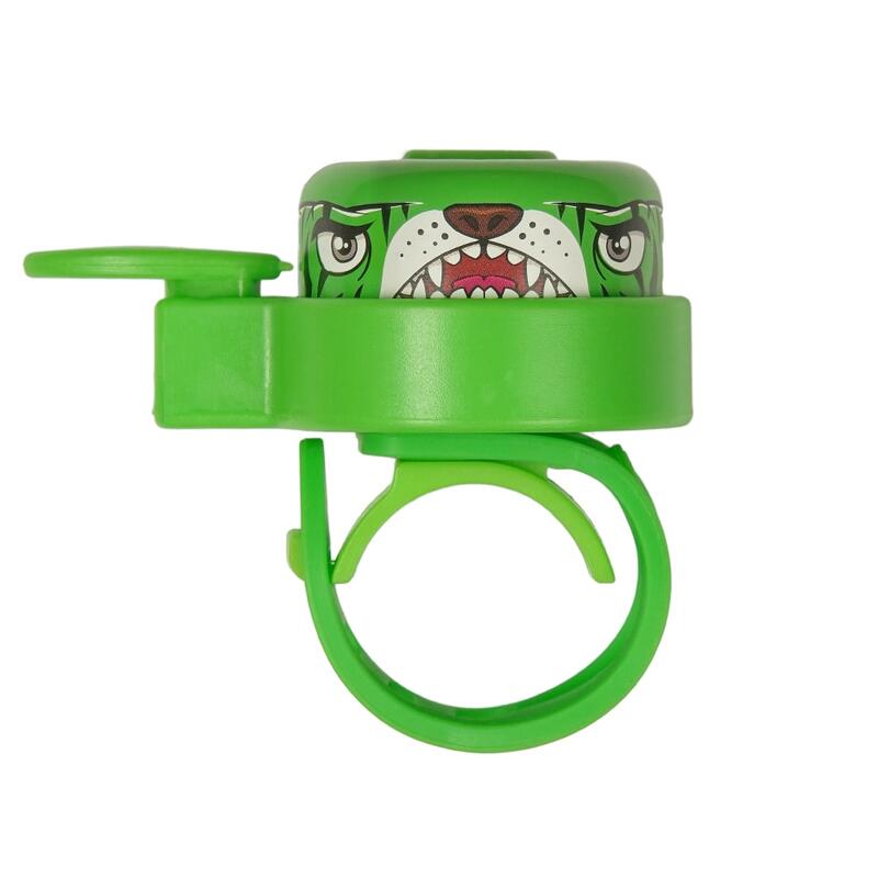 Combo Pack - capacete de bici para criança, cadeado e campainha-Tiger Verde
