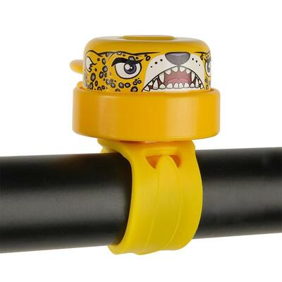 Campanello da Bici per Bambini | Leopardo Viola | Crazy Safety | Facile da Usare