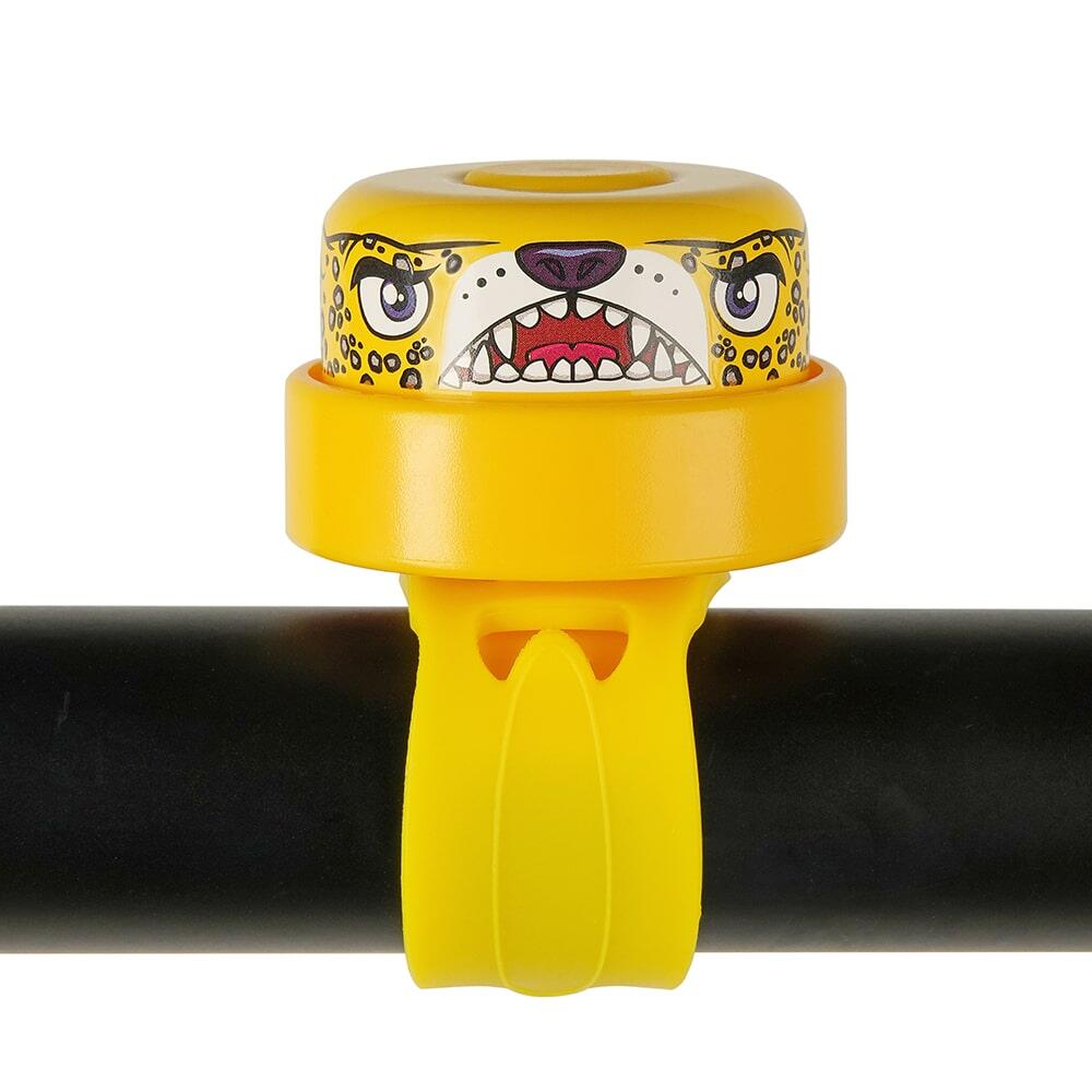 Kinder Fahrradklingel | Gelb Leopard | Crazy Safety | Bunt & benutzerfreundlich 4/5