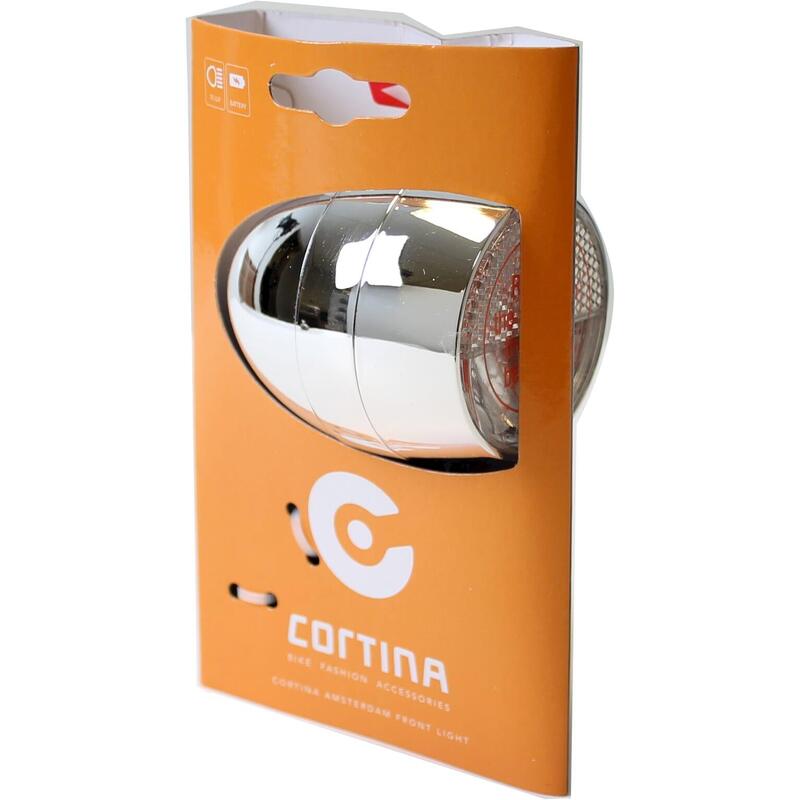 Phare Cortina Amsterdam batterie chromé